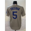 LA.Dodgers #5 Freddie Freeman Gray Stitched Jersey