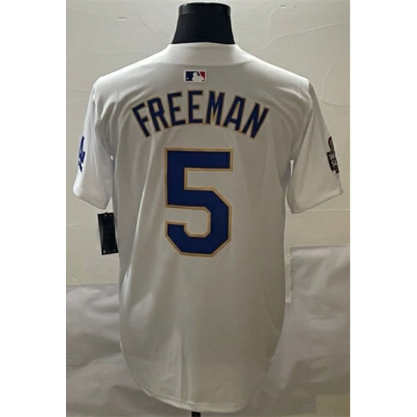 LA.Dodgers #5 Freddie Freeman White-1 Stitched Jersey