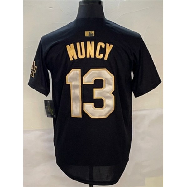 LA.Dodgers #13 Max Muncy Black-1 Stitched Jersey