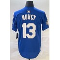 LA.Dodgers #13 Max Muncy Royal Stitched Jersey