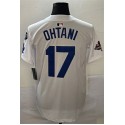 LA.Dodgers #17 Shohei Ohtani White Stitched Jersey