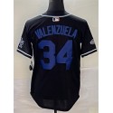 LA.Dodgers #34 Toro Valenzuela Black-2 Stitched Jersey