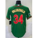 LA.Dodgers #34 Toro Valenzuela Green Stitched Jersey