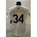 LA.Dodgers #34 Toro Valenzuela White-1 Stitched Jersey