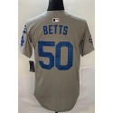 LA.Dodgers #50 Mookie Betts Gray Sttiched Jersey