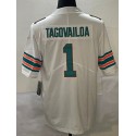 M.Dolphins #1 Tua Tagovailoa White Stitched Jersey