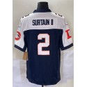 D.Broncos #2 Pat Surtain II White Blue F.U.S.E. Stitched jersey