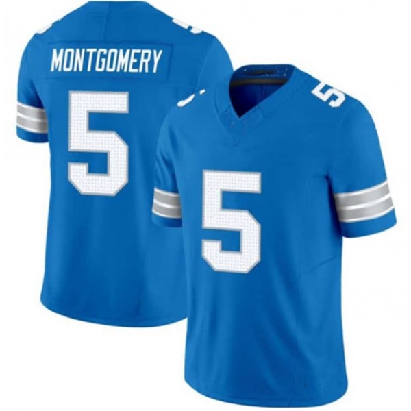 D.Lions #5 David Montgomery Blue F.U.S.E. Stitched Jersey