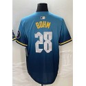 P.Phillies #28 Alec Bohm Blue-1 City Connect Stitched Jersey