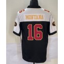 SF.49ers #16 Joe Montana Balck-1 Stitched jersey