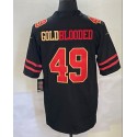 SF.49ers #49 Faithful Gold Blooded Black Stitched Jersey