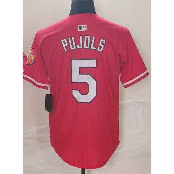 A.Cardinals #5 Albert Pujols Red City Connect Stitched Jersey