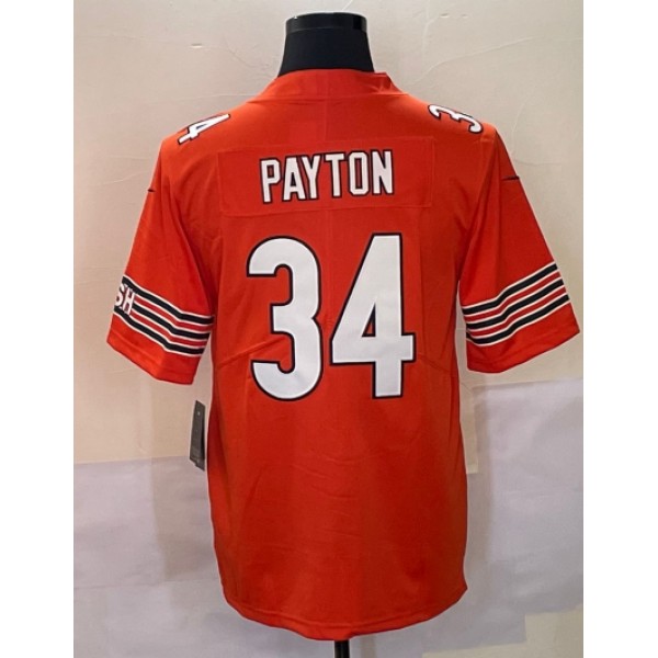 C.Bears #34 Walter Payton Orange Stitched jersey