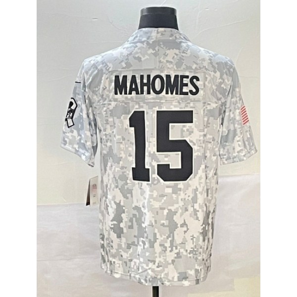 KC.Chiefs #15 Patrick Mahomes Arctic Camo F.U.S.E. Stitched jersey