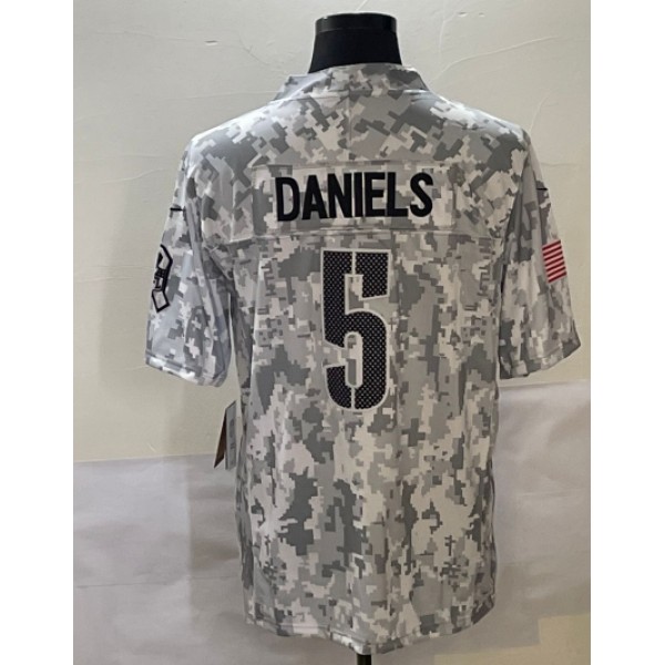 W.Commanders #5 Jayden Daniels Arctic Camo F.U.S.E. Stitched jersey