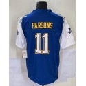 D.Cowboys #11 Micah Parsons F.U.S.E. Navy Gold Stitched jersey