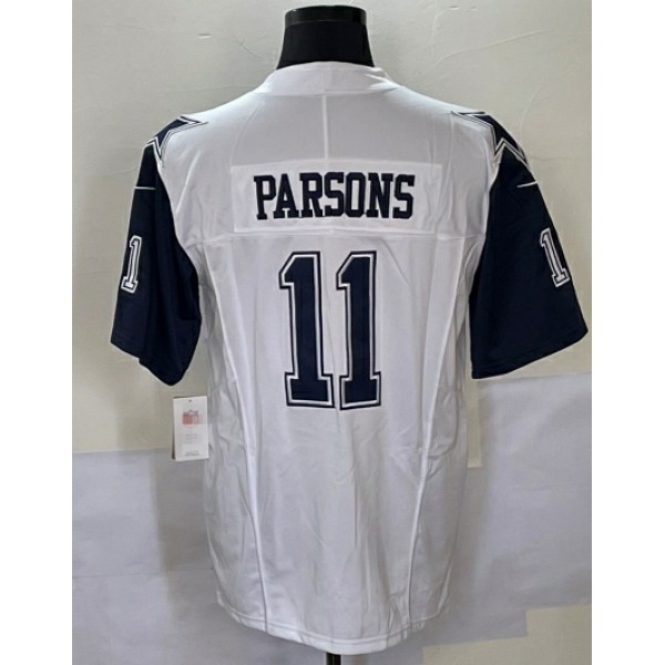 D.Cowboys #11 Micah Parsons White Stitched Jersey