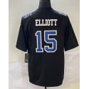 D.Cowboys #15 Ezekiel Elliott Black Stitched jersey