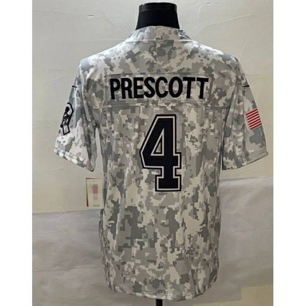 D.Cowboys #4 Dak Prescott Arctic Camo F.U.S.E. Stitched jersey