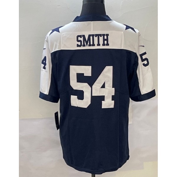 D.Cowboys #54 Jaylon Smith Navy White Stitched jersey