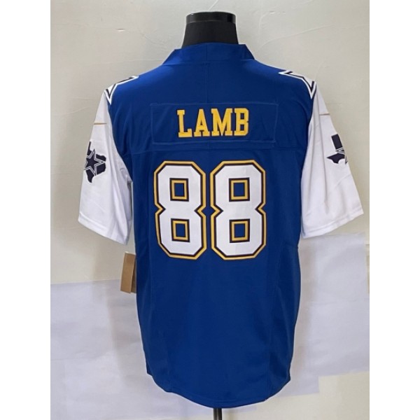 D.Cowboys #88 CeeDee Lamb F.U.S.E. Navy Gold Stitched jersey