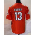 M.Dolphins #13 Dan Marino Orange Stitched Jersey