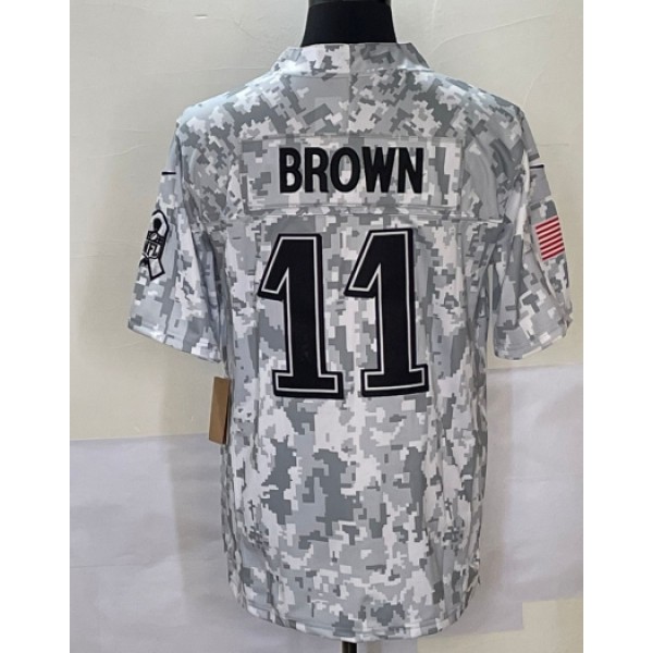 P.Eagles #11 A. J. Brown Arctic Camo F.U.S.E Stitched jersey