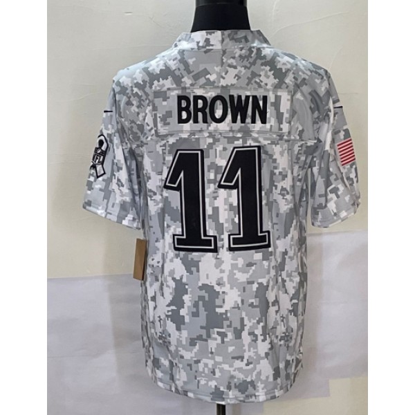 P.Eagles #11 A. J. Brown Arctic Camo F.U.S.E. Stitched jersey