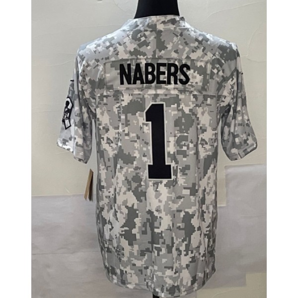 NY.Giants #1 Malik Nabers F.U.S.E Arctic Camo stitched jersey