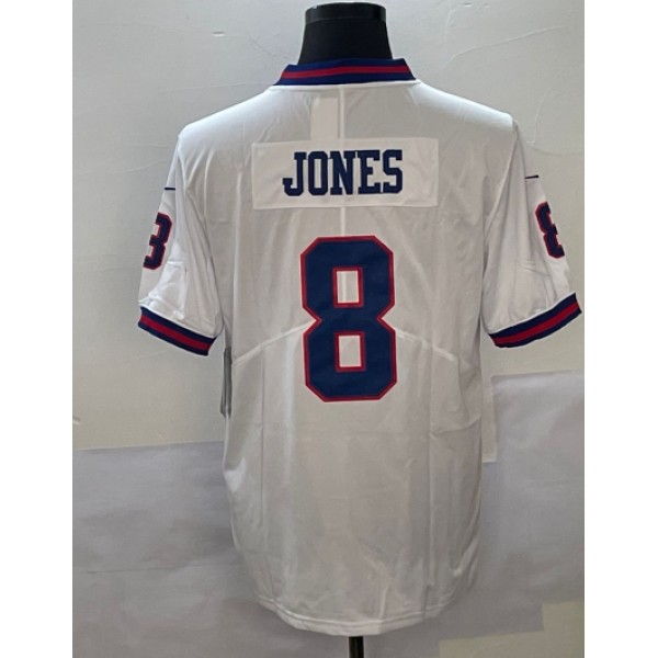 NY.Giants #8 Daniel Jones White Stitched jersey