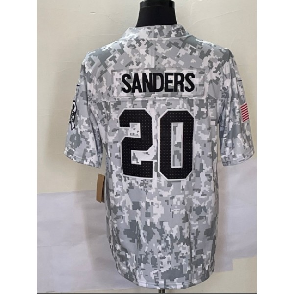 D.Lions #20 Barry Sanders F.U.S.E. Arctic Camo Stitched jersey