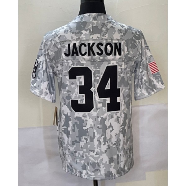 L.Raiders #34 Bo Jackson Arctic Camo F.U.S.E. Stitched jersey