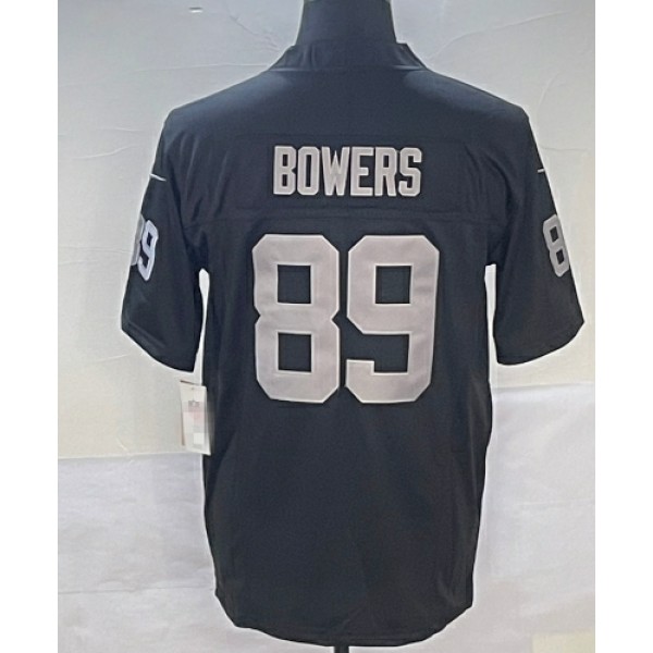 L.Raiders #89 Brock Bowers Black Stitched jersey