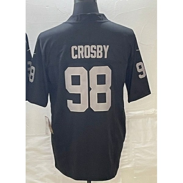 L.Raiders #98 Maxx Crosby Black-1 Stitched jersey