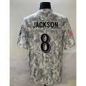 B.Ravens #8 Lamar Jackson Arctic Camo F.U.S.E. Stitched jersey