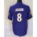 B.Ravens #8 Lamar Jackson Purple-1 Stitched jersey