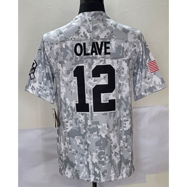 NO.Saints #12 Chris Olave Arctic Camo F.U.S.E. Stitched jersey