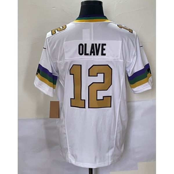 NO.Saints #12 Chris Olave White F.U.S.E. Stitched jersey