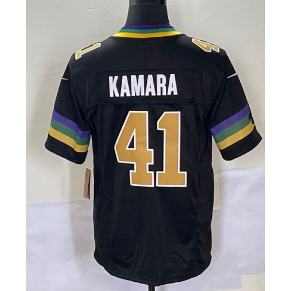 NO.Saints #41 Alvin Kamara Black F.U.S.E. Stitched jersey