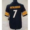 P.Steelers #7 Ben Roethlisberger Black Stitched Jersey