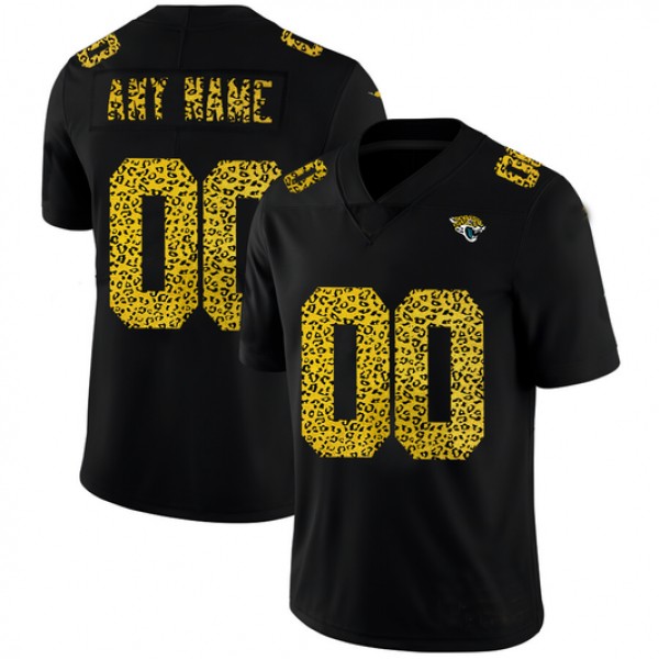 Custom J.Jaguars Leopard Print Fashion Vapor Limited Jersey Black Stitched American Football Jerseys