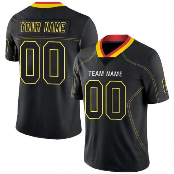 Custom KC.Chiefs Stitched American Football Jerseys Personalize Birthday Gifts Black Jersey