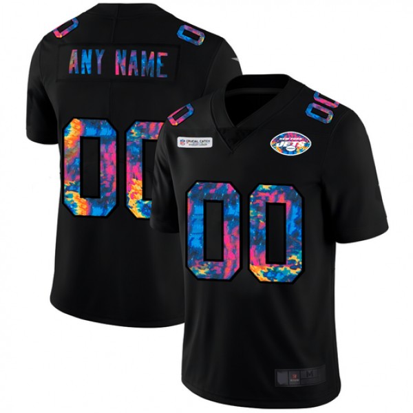 Custom NY.Jets Multi-Color Black 2020 Crucial Catch Vapor Untouchable Limited Jersey American Stitched Jersey Football Jerseys