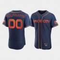 Custom H.Astros Baseball Jerseys New Navy Stitched 2022 Space City Connect Jersey Elite