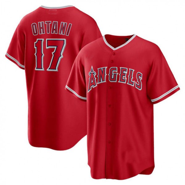 LA Angels Shohei Ohtani Red Alternate Replica Player Name Jersey Men Youth Women Baseball Jerseys