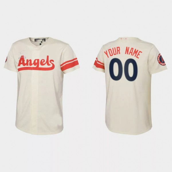 Custom LA Angels Cream 2022 City Connect Replica Jersey Stitched Baseball Jerseys