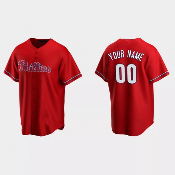 Custom LA Angels Red Replica Alternate Custom Jersey Stitched Baseball Jerseys