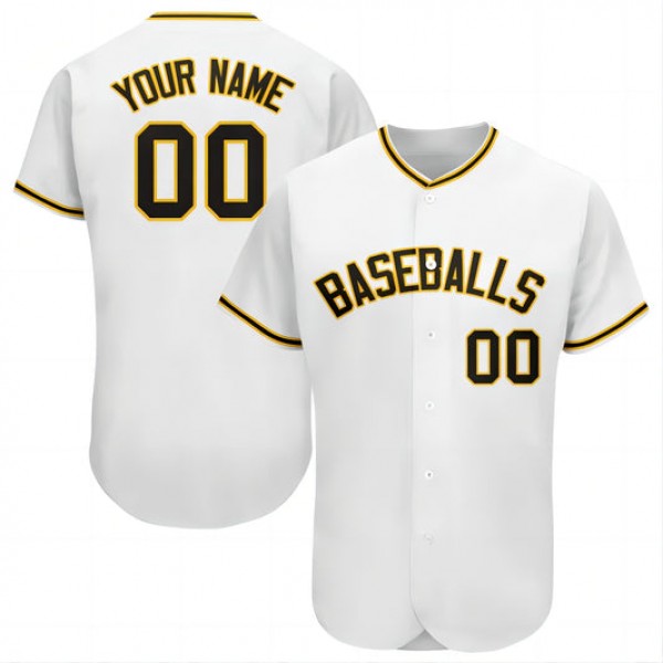 Baseball Jerseys Custom P.Pirates Stitched Personalized Button Down Baseball T Shirt