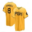 P.Pirates #8 Willie Stargell 2023 City Connect Replica Player Jersey - Gold Baseball Jerseys