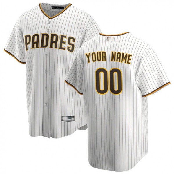 Baseball Jerseys Custom S.Diego Padres White Home Replica Custom Jersey